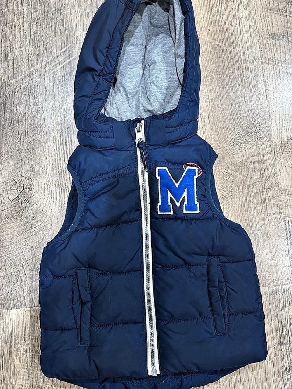 H&M Kids Hooded Puffer Vest Blue